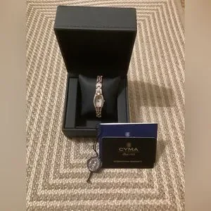 CYMA 18K gold sapphire crystal bracelet watch CYMA | Accessories | Cyma 8k Gold Sapphire Crystal Bracelet  main image 2